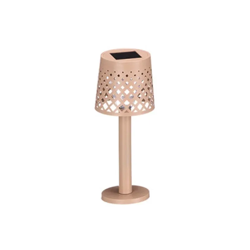 Lampă de masă Giftdecor, solară, cu bază, roz