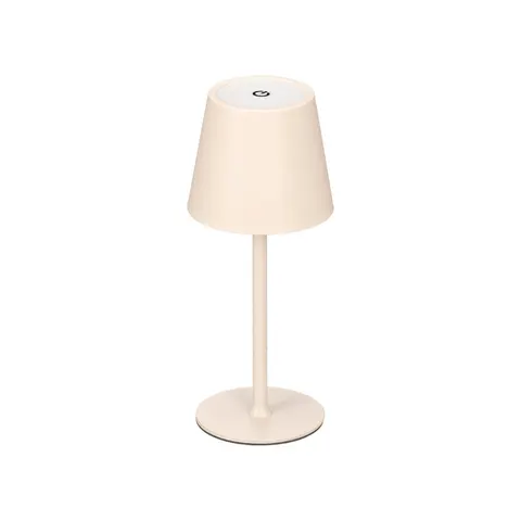 Lampă de birou Giftdecor, LED, metal, USB, bej