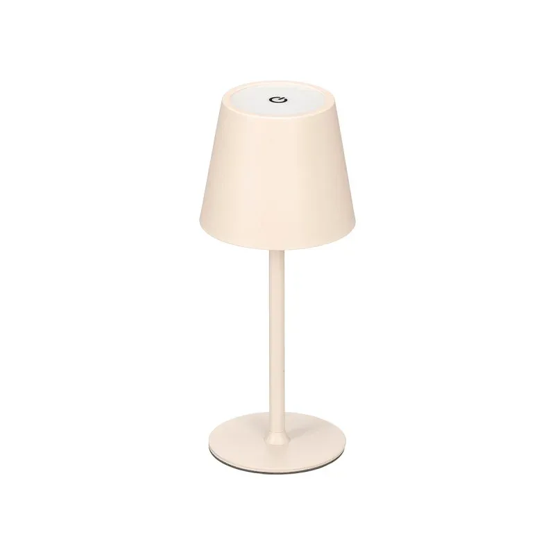 Lampă de birou Giftdecor, LED, metal, USB, bej