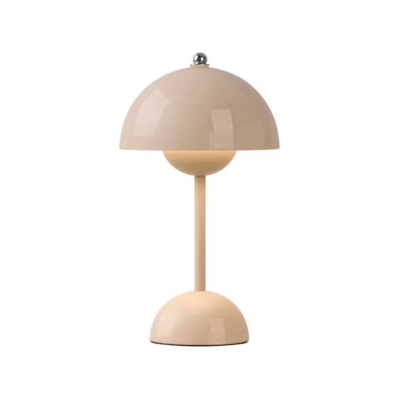 Lampa de birou Giftdecor, formă ciupercă, 1.5 W, bej