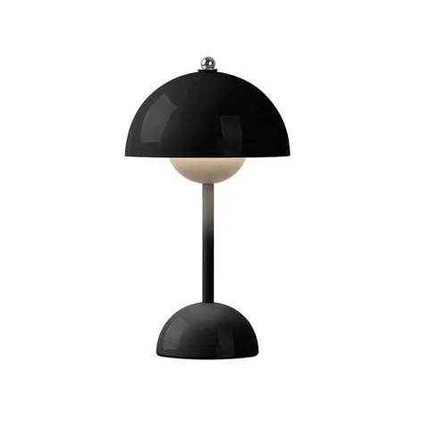 Lampă de birou Giftdecor, formă de ciupercă, 1.5 W, neagră