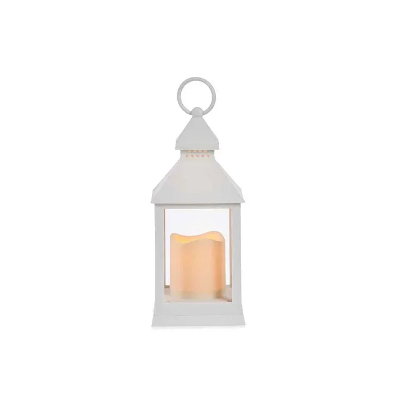 Felinar Giftdecor, mic, plastic, LED, alb
