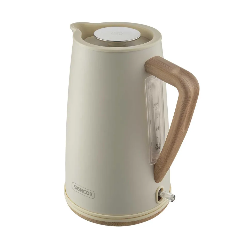 Fierbător electric pentru apă Sencor SWK 2717YG, 2250 W, 1.7 L, alb