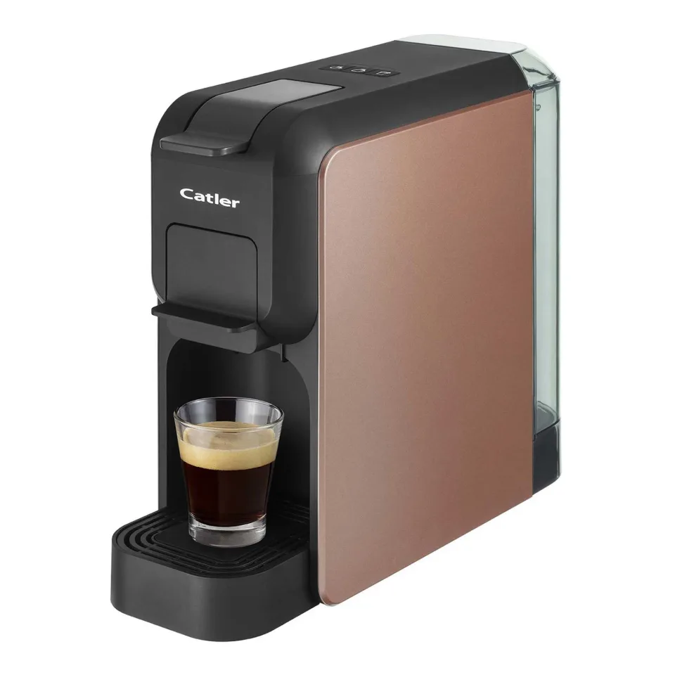 Espressor Catler ES701, pentru capsule Dolce Gusto, Nespresso, Caffissimo, 1350 W, presiunea pompei 15 bar, maro