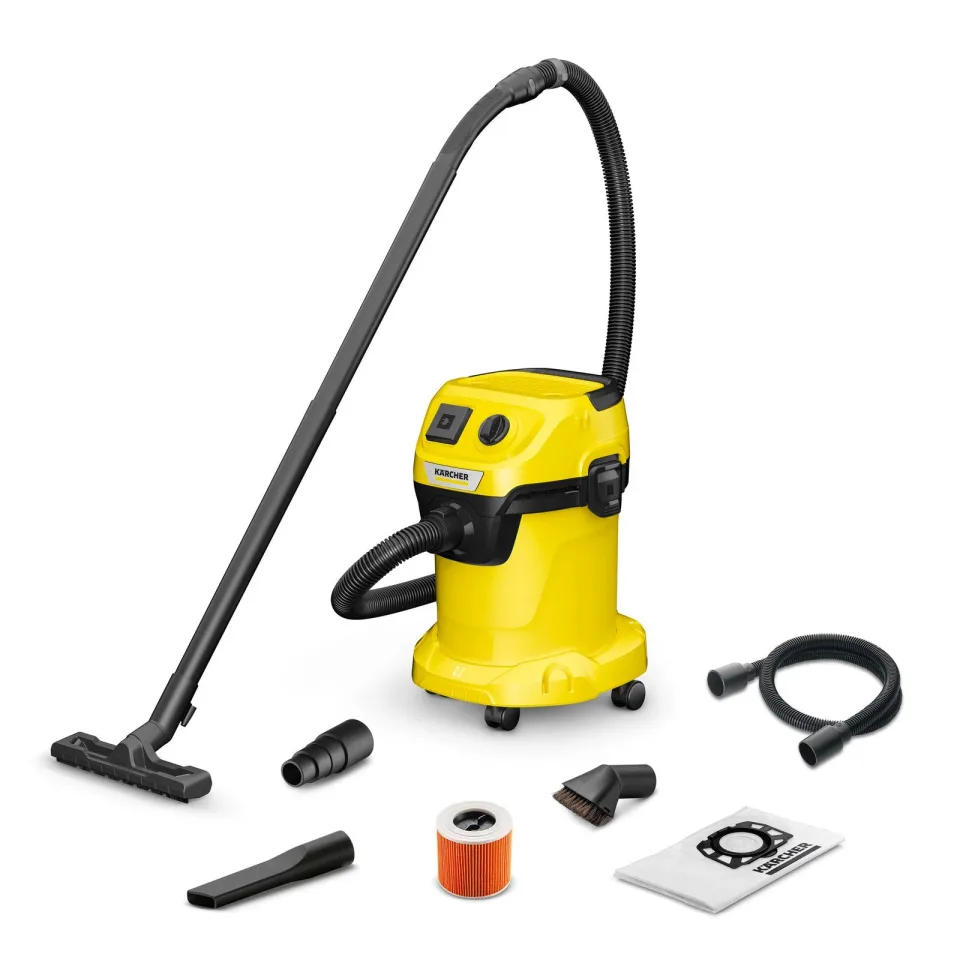 Aspirator Karcher 3 P V-17/4/20 Workshop, pentru curățare uscată și umedă, 1000 W