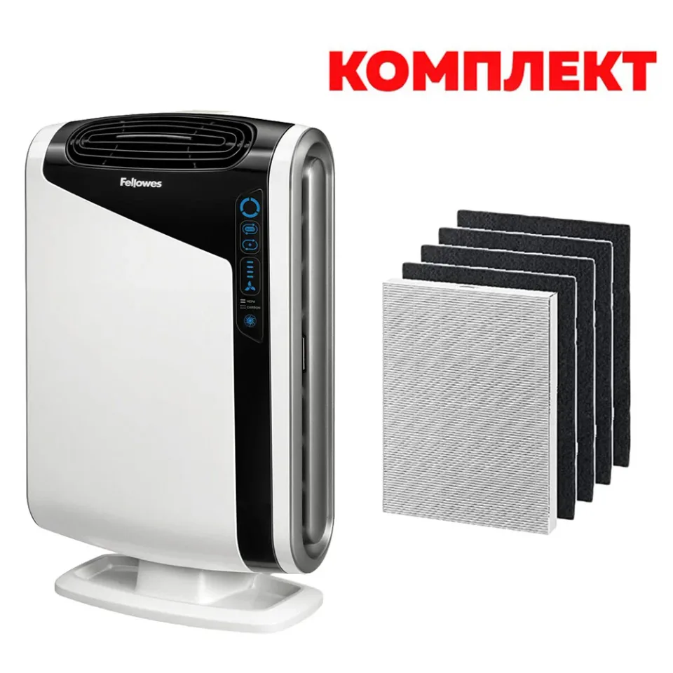 Fellowes Aeramax DX55 Purificator de aer, până la 30 m², împreună cu filtru Hepa Medium True