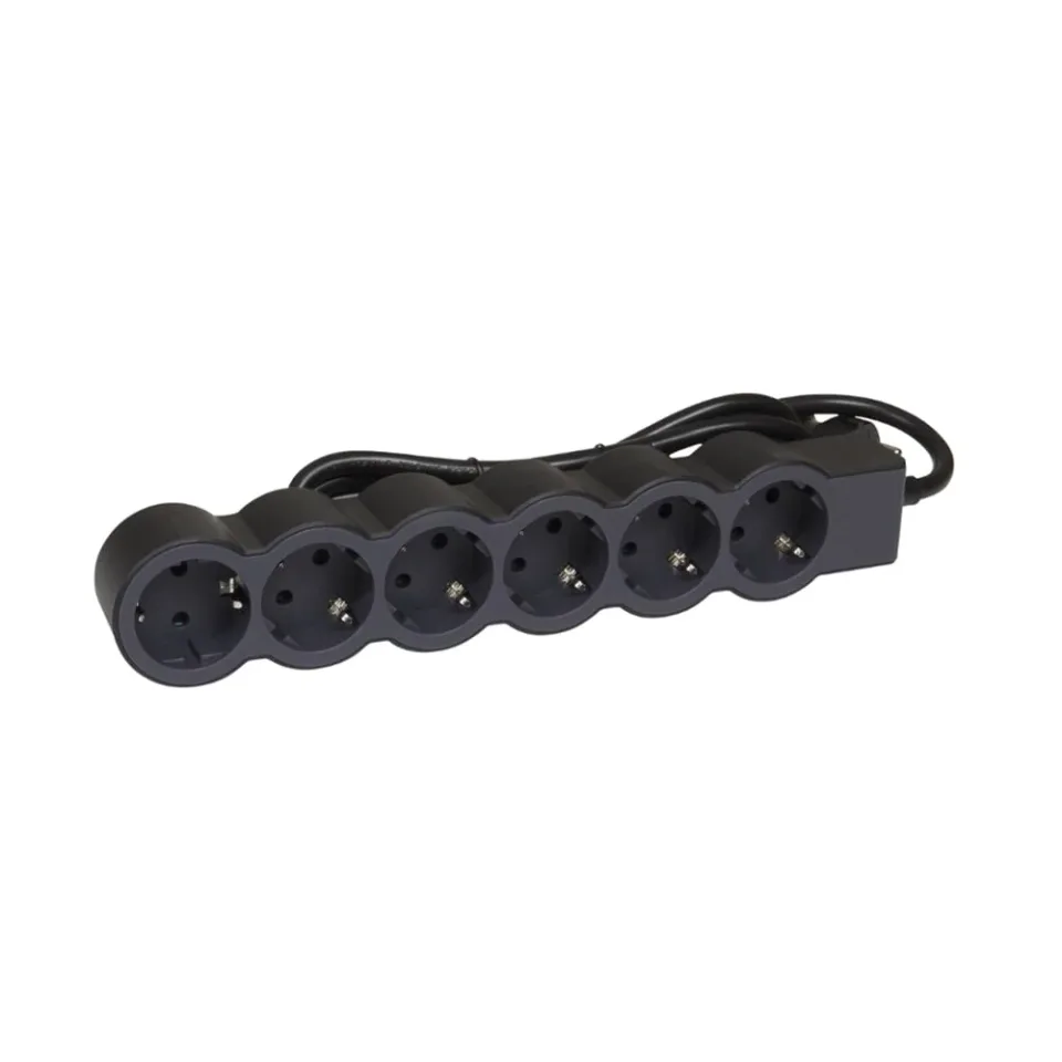 Prelungitor Legrand Standard, 6 prize, cablu 1.5 m, negru