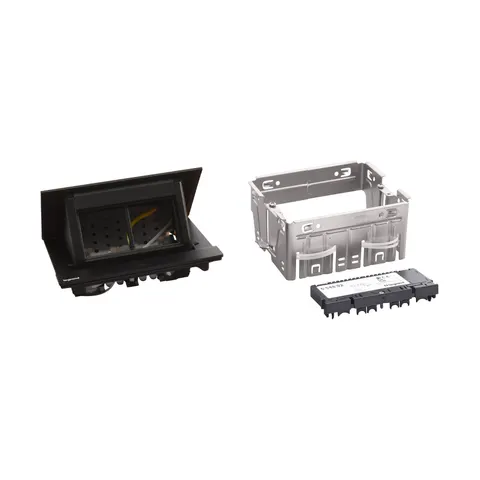 Cutie mobilier Legrand Incara Pop-up, cu 4 module, negru