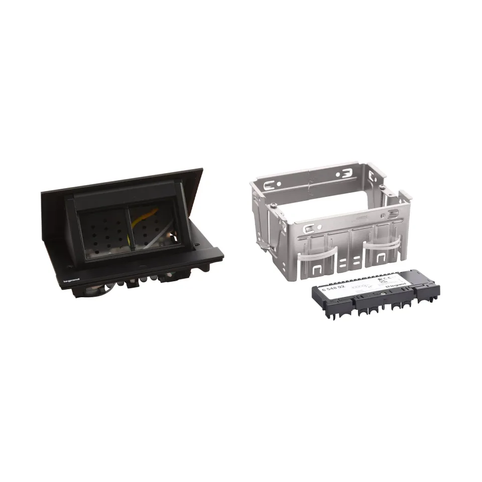 Cutie mobilier Legrand Incara Pop-up, cu 4 module, negru