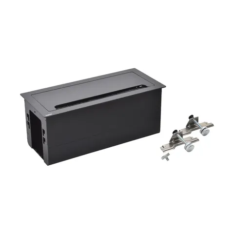 Cutie de mobilier Legrand Incara, modul gol, 295 x 130 mm, negru