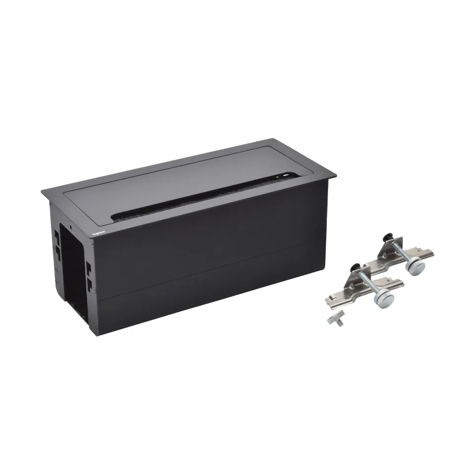 Cutie de mobilier Legrand Incara, modul gol, 295 x 130 mm, negru