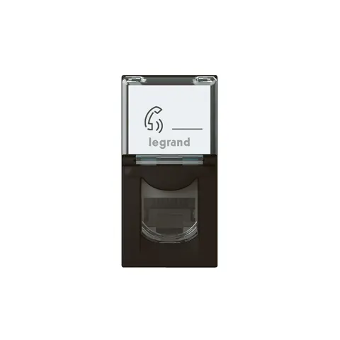 Priză Legrand Mosaic, RJ45, FTP Cat 6, cu 1 modul, negru