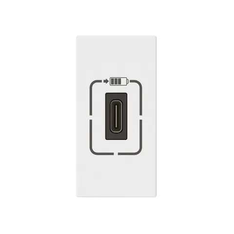 Priză Legrand Mosaic, USB Type-C, cu 1 modul, albă