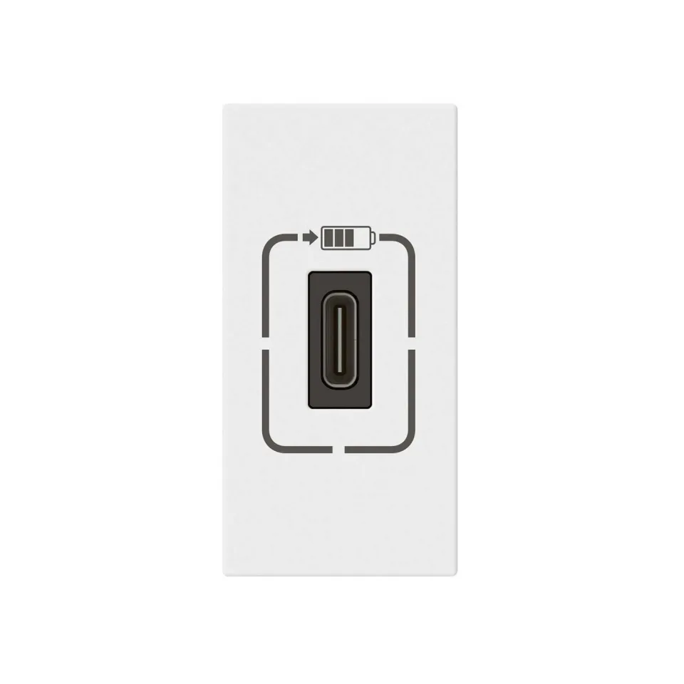 Priză Legrand Mosaic, USB Type-C, cu 1 modul, albă
