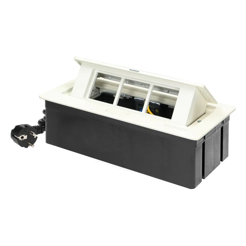 Cutie mobilier Orno, pentru montaj, 3xM45, albă