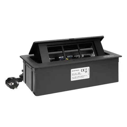 Cutie mobilier Orno, pentru montaj, 3xM45, neagră