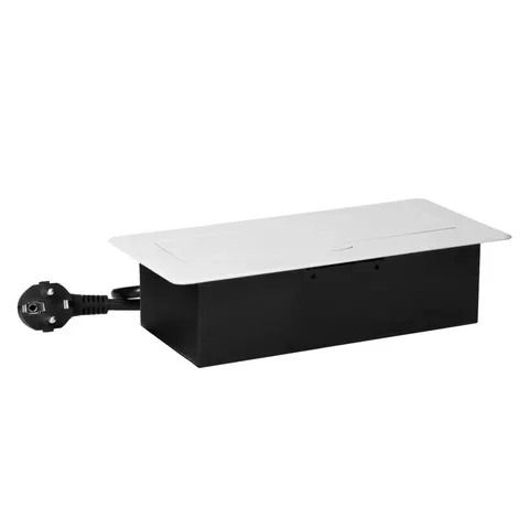 Doză de mobilier Orno, pentru încorporare, 2xP+E, USB Type-A+C, alb