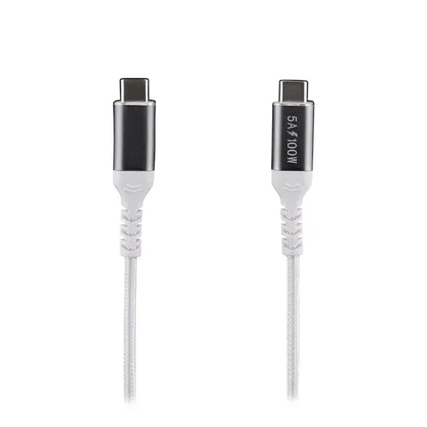 Cablu TNB, USB Type-C la USB Type-C, 2 m, 100 W, alb