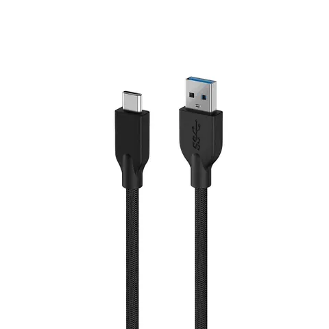 Cablu pentru încărcare rapidă Genius ACC-A2CC, USB Type-A la USB Type-C, 100 cm, negru