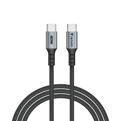 Cablu Verbatim Sync & Charge, USB Type-C la USB Type-C, 60 W, 120 cm, USB Type-A