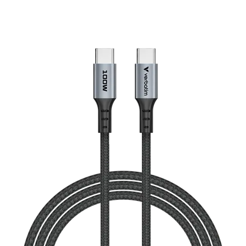 Cablu Verbatim Sync & Charge, USB Type-C la USB Type-C, 100 W, 120 cm, USB Type-A