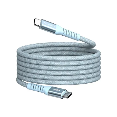 Cablu Verbatim Sync & Charge, magnetic, USB Type-C la USB Type-C, 60 W, 120 cm, albastru