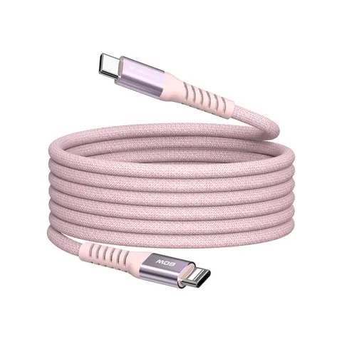 Cablu Verbatim Sync & Charge, magnetic, USB Type-C la USB Type-C, 60 W, 120 cm, roz