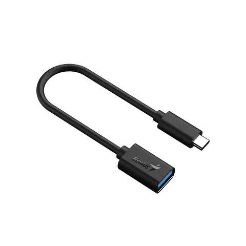 Adaptor Genius ACC-C2AC, cu cablu, USB Type-A la USB Type-C, 21 cm, negru