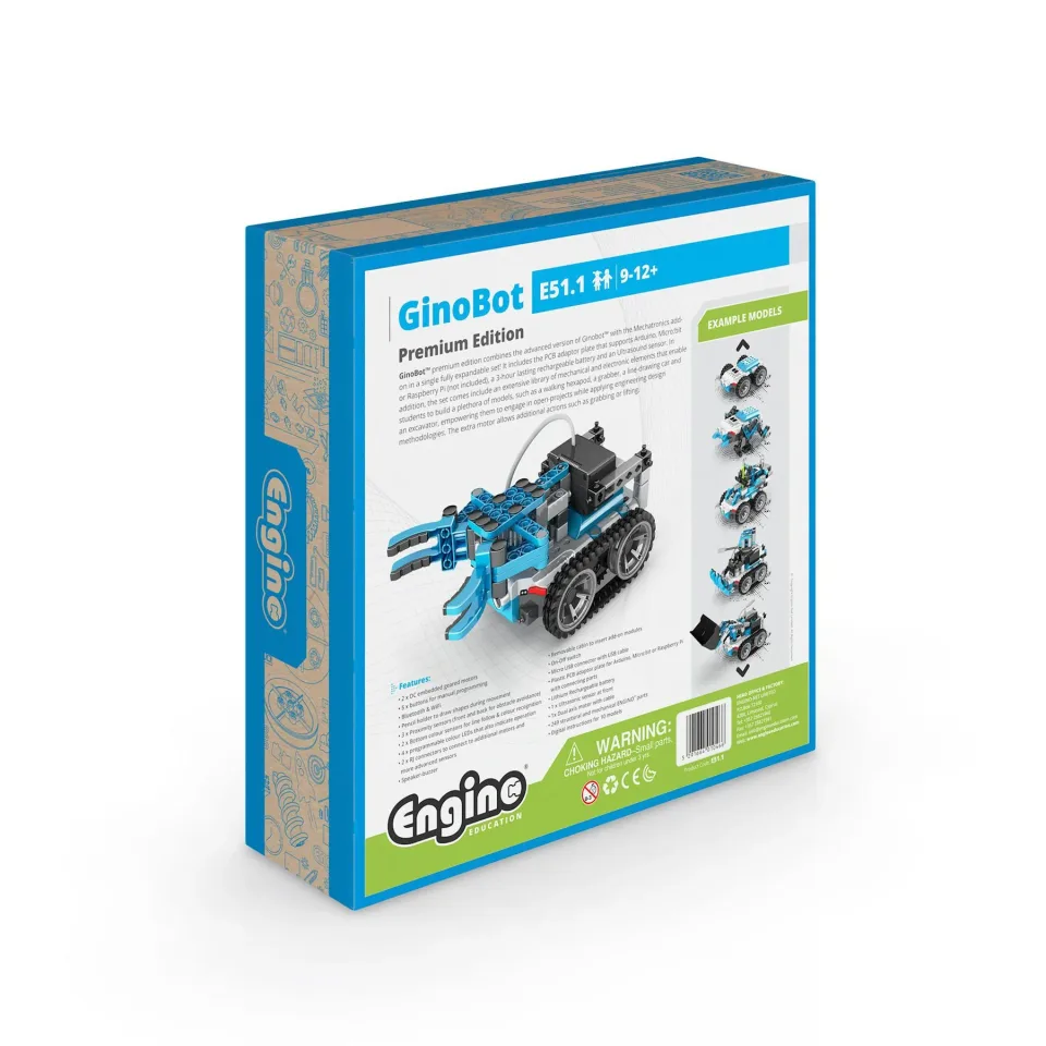 Robot Engino Education Ginobot Premium, cu baterii reîncărcabile