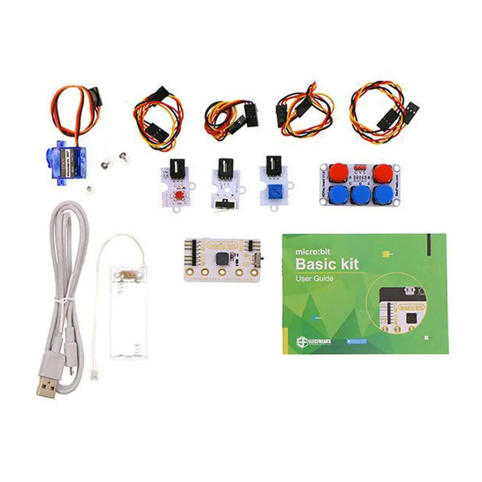 Kit basic Elecfreaks EF08189, cu placă Micro:Bit, baterii AAA