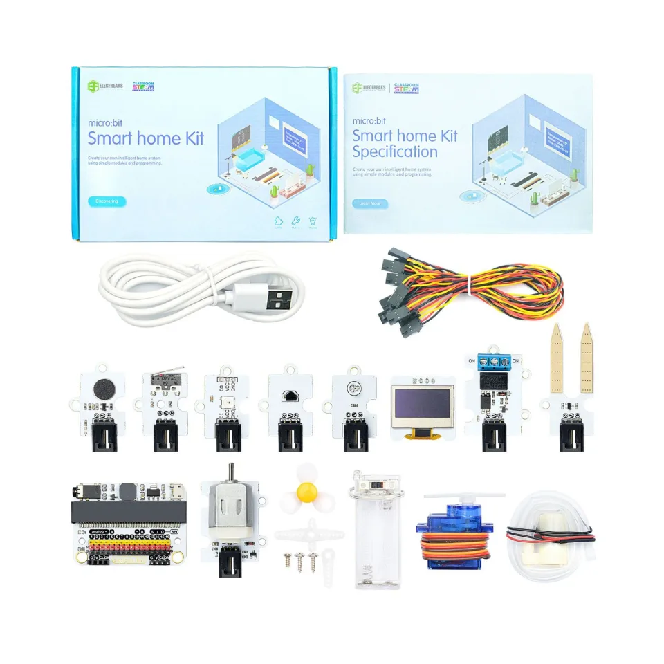 Kit Elecfreaks Smart Home EF08197, cu placă Micro:Bit, baterii AAA