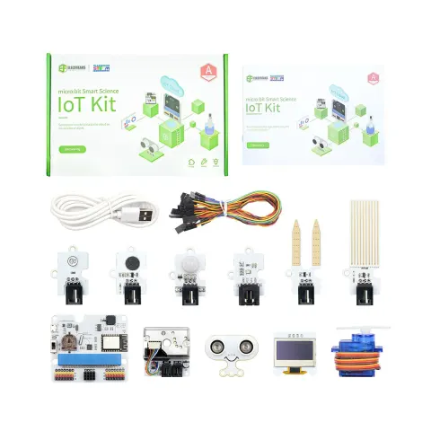 Kit Elecfreaks Smart IoT EF08203, cu placă Micro:Bit, baterii AAA