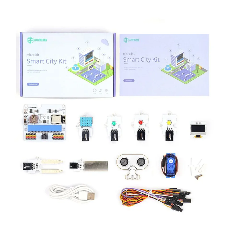 Kit Elecfreaks Smart City EF08252, cu placa Micro:Bit, 3 senzori