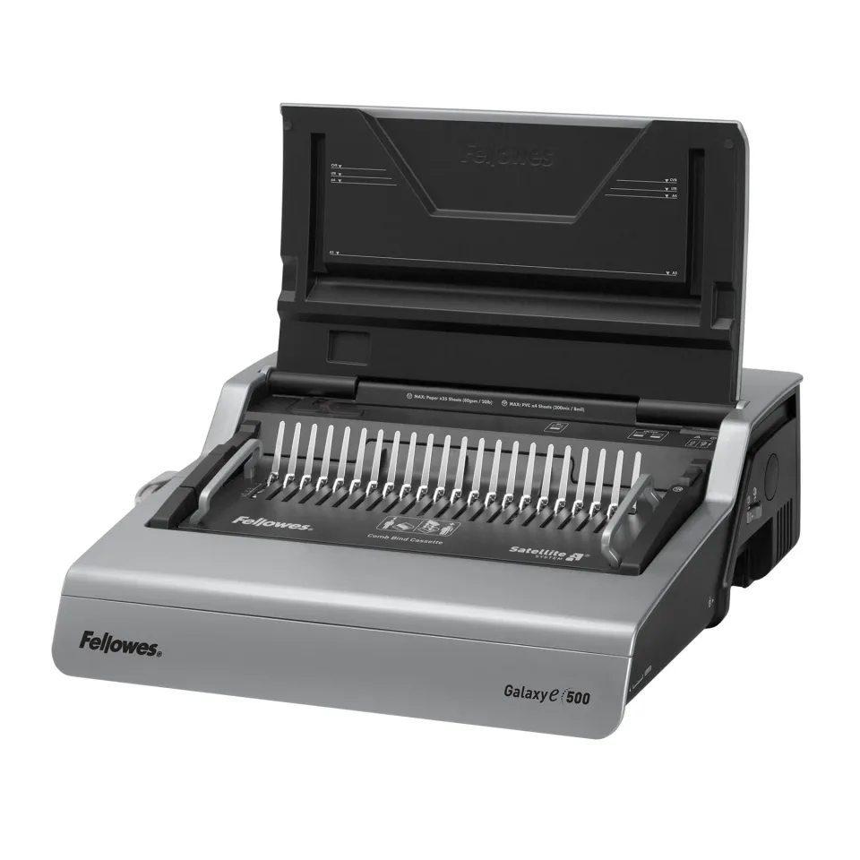 Mașină de îndosariat Fellowes Galaxy-E, electrică, spirală din plastic, A4, până la 500 foi