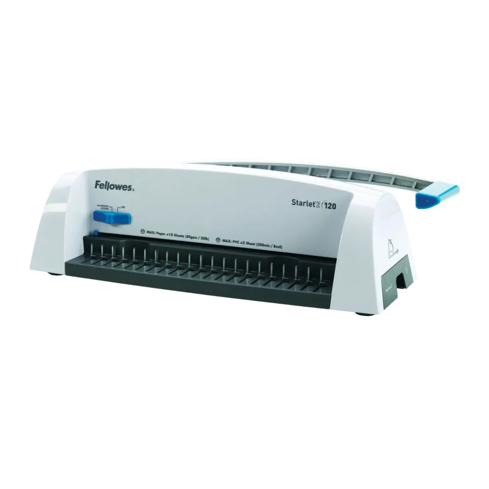 Mașină de îndosariat Fellowes Starlet 2+, manuală, cu spirală plastică, A4, până la 120 foi