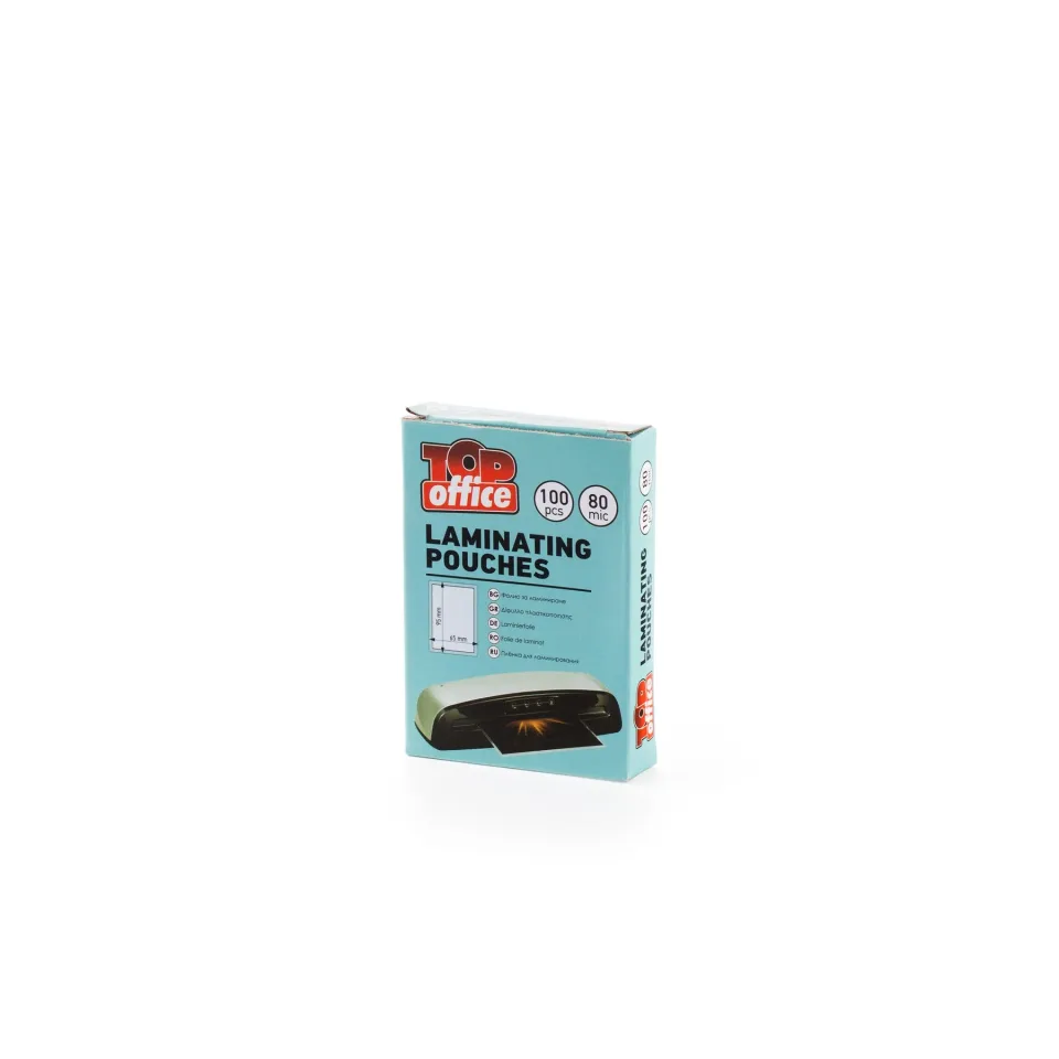 Top Office Folie de laminare, 65 x 95 mm, 80 ?m, 100 buc