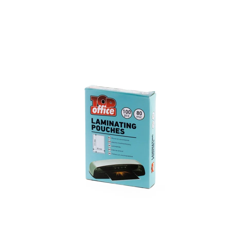 Top Office Folii de laminare, 80 x 111 mm, 80 µm, 100 buc.