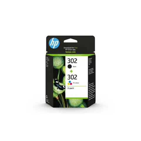 HP Combo Pack 302, X4D37AE, Negru, Cyan, Galben, Magenta, 2 bucăți