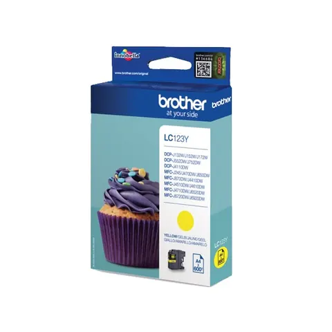 Cartuș Brother LC123 Galben, 600 pagini/5%