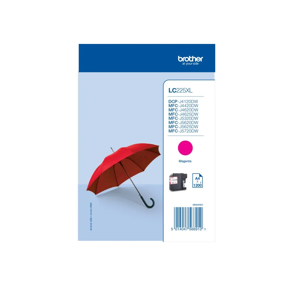 Cartuș Brother LC225XL Magenta, 1 200 pagini/5%