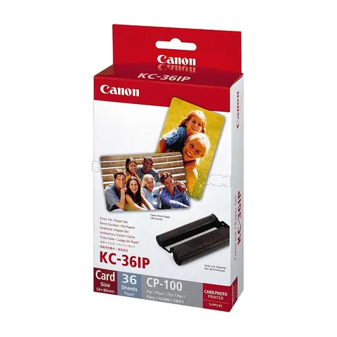 Set Canon cerneală color și hârtie KC-36IP, 86 x 54 mm