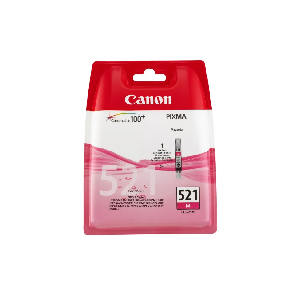 Cartuș original Canon CLI-521, 471 pagini/5%, Magenta
