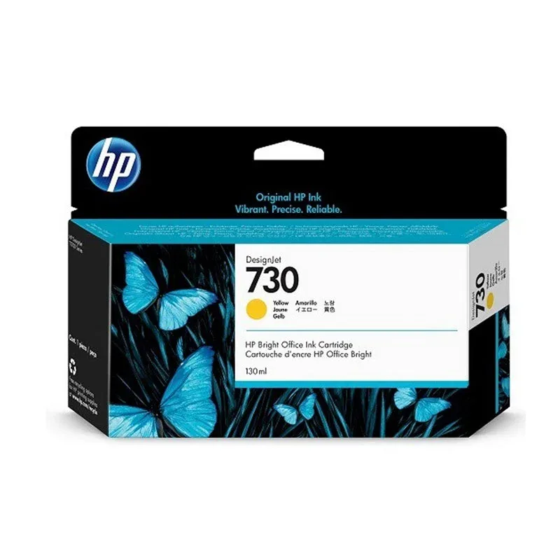 Cartuș HP P2V64A, No730, 130 ml, Galben