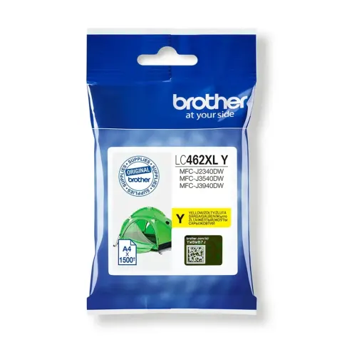 Cartuș Brother LC462XLY, Galben, 1500 pagini/5%