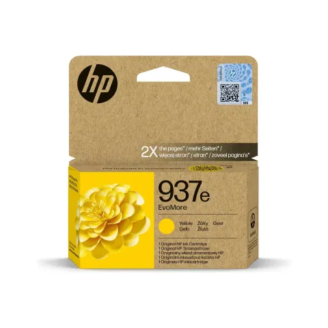 Cartuș original de cerneală HP Evomore No937e, 4S6W8NE, 1650 pagini la 5% acoperire, Galben