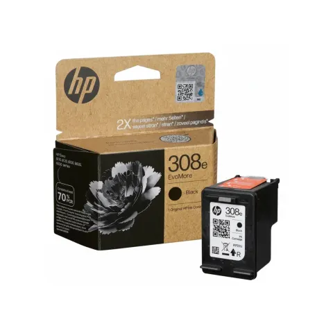 Cartuș original HP 7FP22UE Evomore, No308E, 320 pagini/5%, Negru