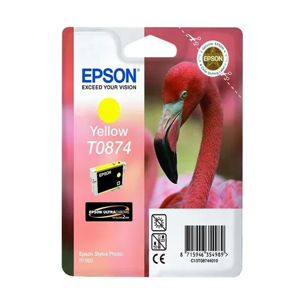 Cartuș Epson T0874, Stylus Photo R1900, 11.4 ml, Galben