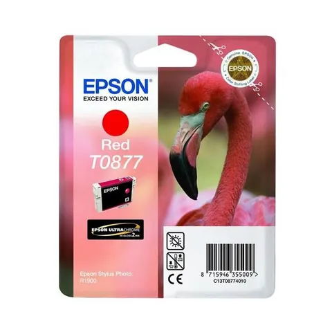 Cartuș Epson T0877, Stylus Photo R1900, 11.4 ml, Roșu