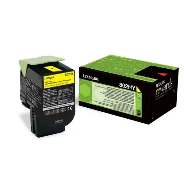 Lexmark Toner 80C2HYE, 3000 pagini/5%, Galben