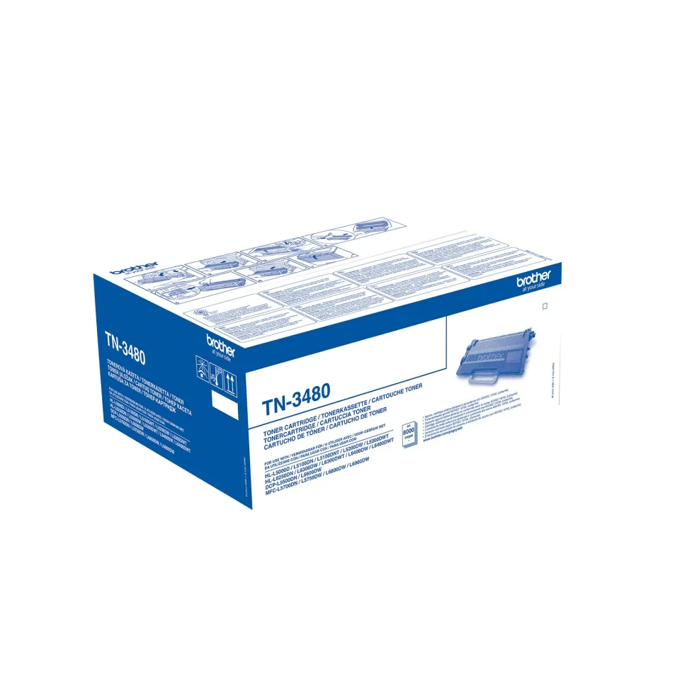 Brother Toner TN3480, 8000 pagini/5%, Negru